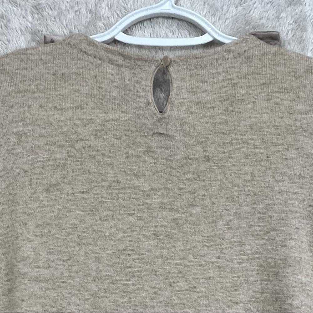 J. Crew Merino Wool Peter Pan Embellished Collar Sweater Sz XS Rhinestones - Picture 9 of 16